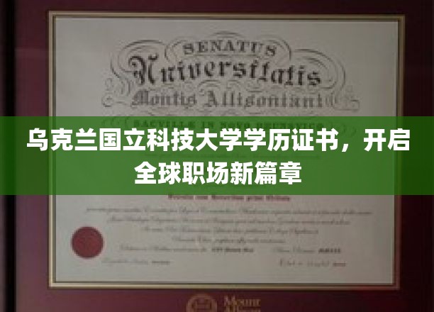乌克兰国立科技大学学历，助你职场飞跃新境界