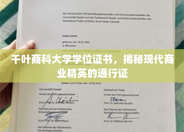 千叶商科大学学位证书，揭秘现代商业精英的通行证