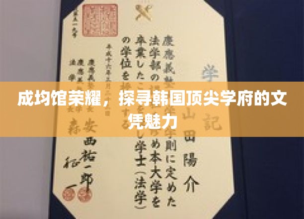 成均馆荣耀，探寻韩国顶尖学府的文凭魅力