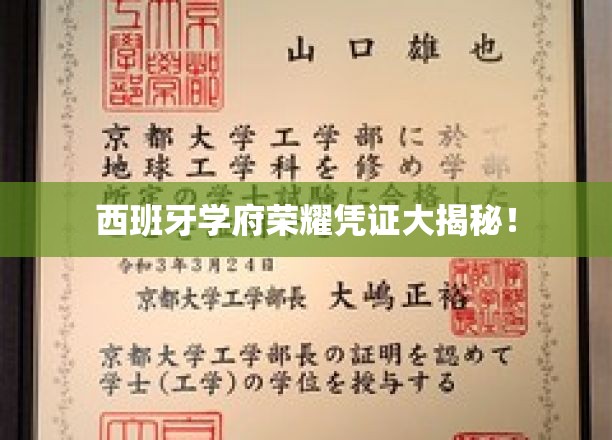 西班牙学府荣耀凭证大揭秘！
