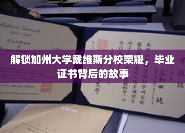 解锁加州大学戴维斯分校荣耀，毕业证书背后的故事