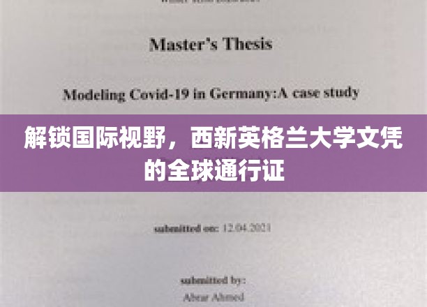 跨国教育通行证，西新英格兰大学文凭，开启全球职场新篇章