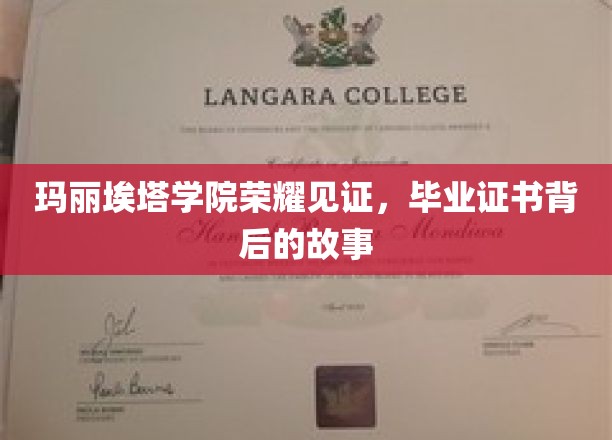 玛丽埃塔荣耀，毕业证书背后的传奇之旅