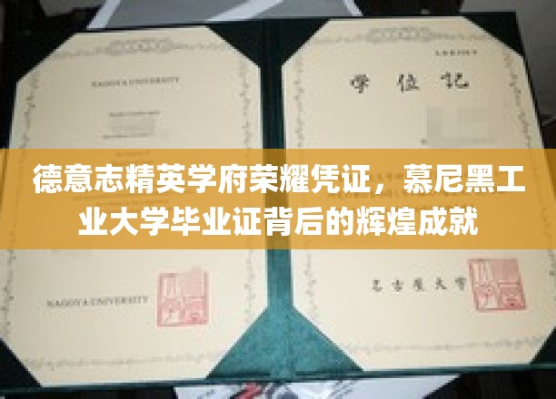 德国卓越学府荣耀象征，慕尼黑工业大学毕业证书映照的璀璨成就