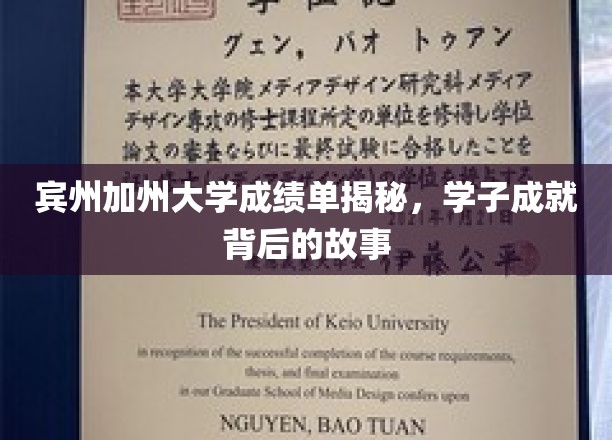 探寻宾州加州学子辉煌成就背后的励志篇章