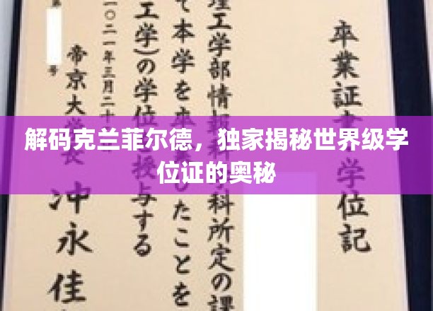 探寻克兰菲尔德，揭开顶尖学位背后的卓越秘密