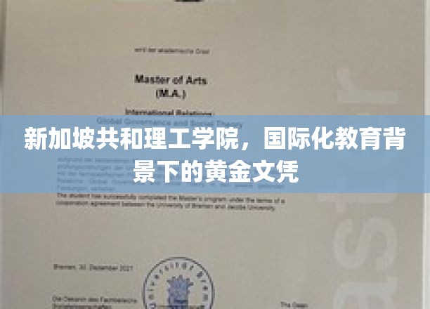 新加坡共和理工学院，展现国际化教育背景的黄金文凭
