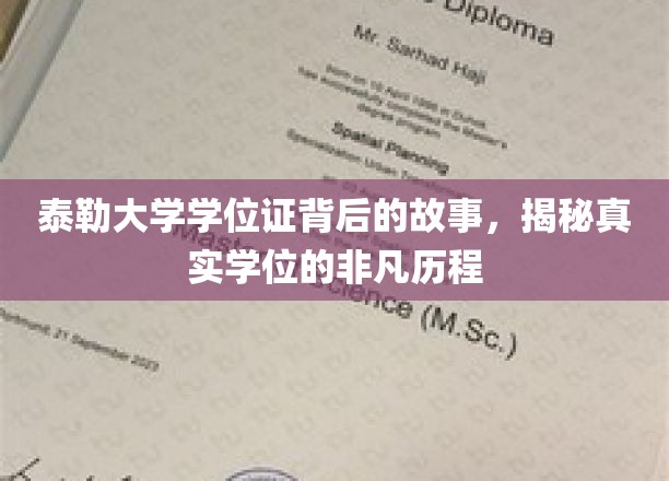 泰勒大学学位证，探寻非凡学历背后的传奇旅程