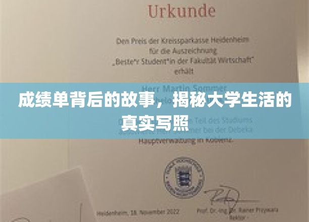 成绩单背后，大学生活的鲜为人知面