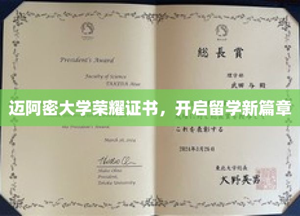 迈阿密荣耀证书，开启国际教育新纪元