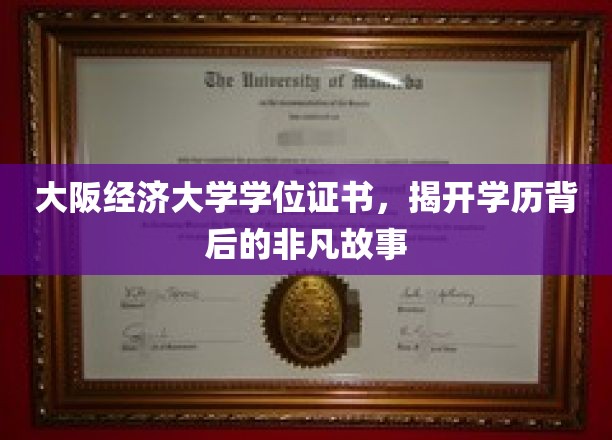 大阪经济大学学位证书，探寻非凡学历背后的传奇人生