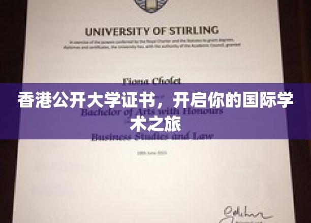 香港公开大学通行证，迈向全球学术舞台的敲门砖