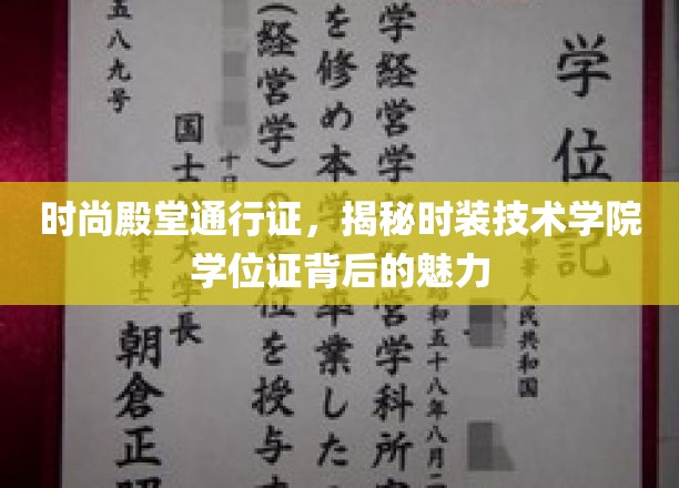 时尚精英通行证，揭开时装技术学院学位证的时尚密码