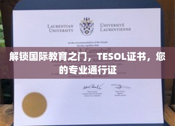 跨越语言界限，TESOL证书助您开启全球教育之旅