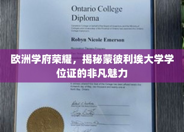 蒙彼利埃大学学位证，探寻欧洲名校荣耀背后的独特风采