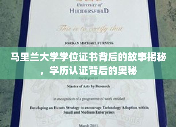 马里兰大学学位证书，探寻学历认证的神秘面纱