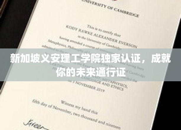 新加坡义安理工学院权威认证，开启你的全球通行之旅