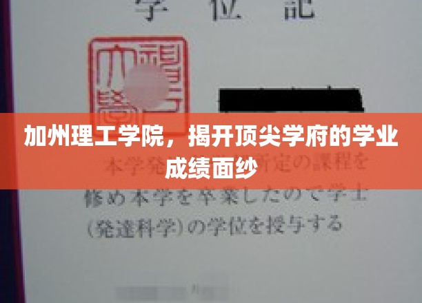 探秘加州理工学院，揭秘学术殿堂的秘密成绩密码