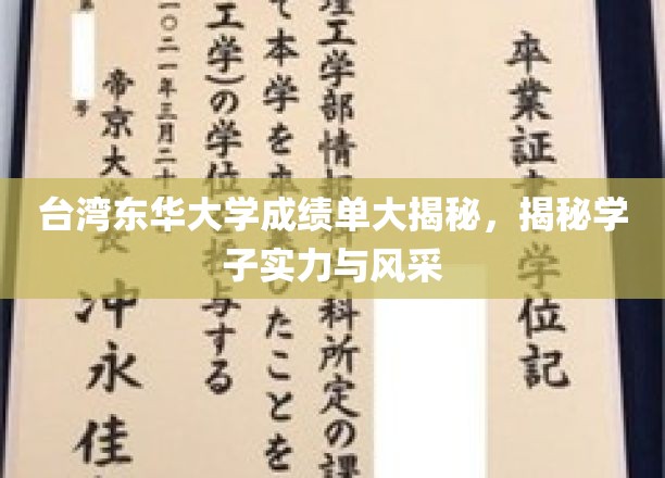 台湾东华大学学子风采全解析，成绩单背后的实力与荣耀