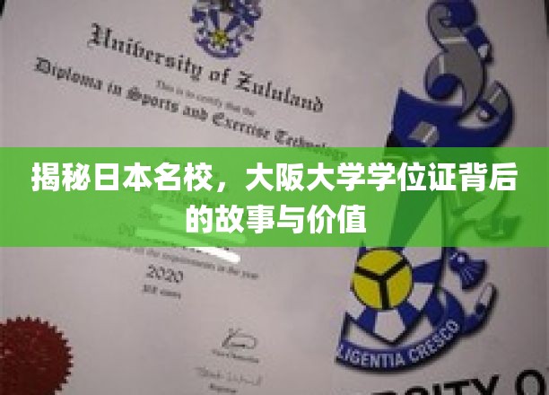 探秘大阪大学，学位证背后的传奇与深远意义
