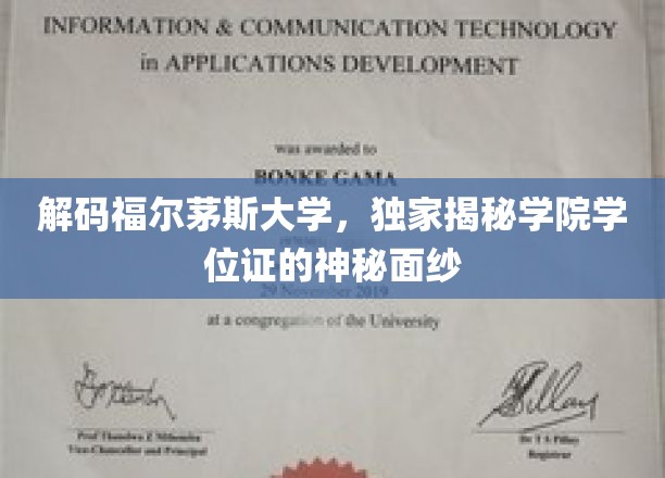 福尔茅斯大学学位证揭秘，揭开学术荣耀背后的秘密世界