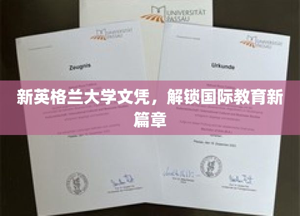 新英格兰大学文凭，开启国际教育新篇章