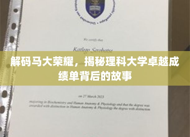 解码马大荣耀，揭秘理科大学卓越成绩单背后的故事