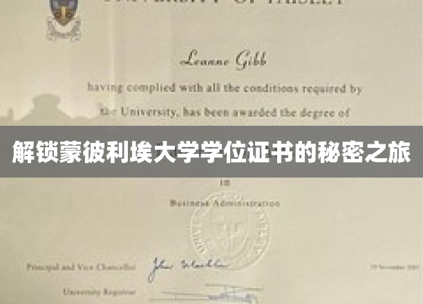 探索蒙彼利埃大学学位证书背后的神秘面纱