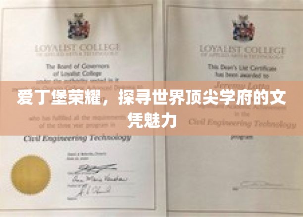 爱丁堡荣耀，探寻世界顶尖学府的文凭魅力