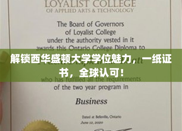 全球通行证，西华盛顿大学学位带你飞跃职场新高度