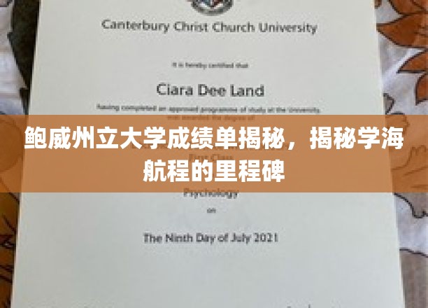 鲍威州立大学成绩单揭秘，揭秘学海航程的里程碑