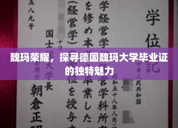 德国魏玛荣耀，揭秘毕业证书背后的独特风采