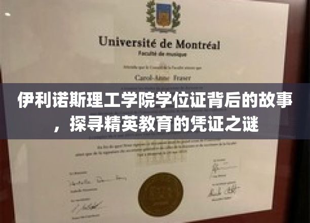 揭秘伊利诺斯理工学院学位证的传奇历程，探寻精英教育凭证的奥秘