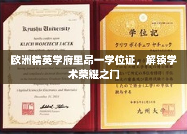 探寻欧洲精英殿堂，里昂学府学位证，开启学术荣耀之旅