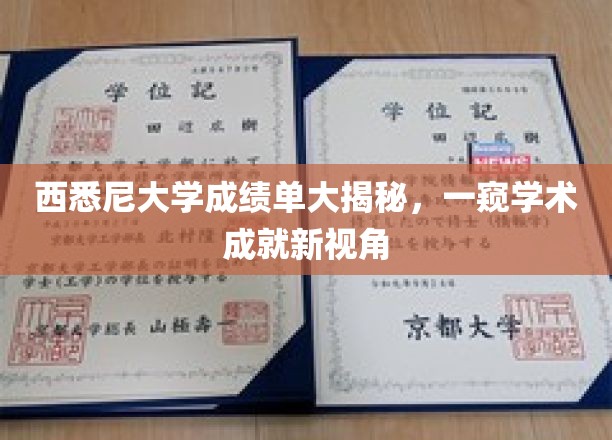 解码西悉尼大学学术荣耀，成绩单背后的精彩故事