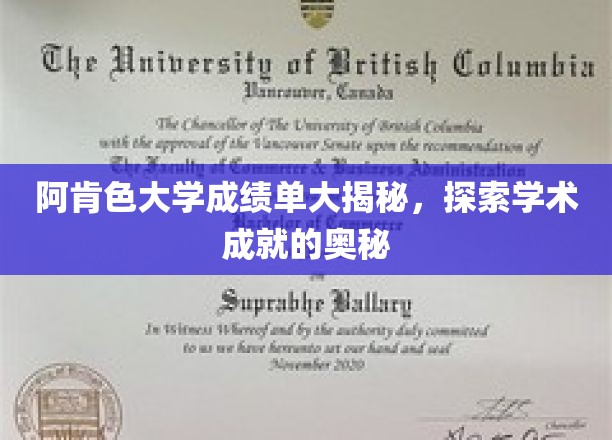 阿肯色大学成绩单大揭秘，探索学术成就的奥秘