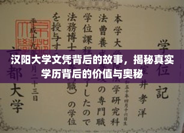 探寻汉阳大学文凭的深层价值，学历背后的传奇与真相