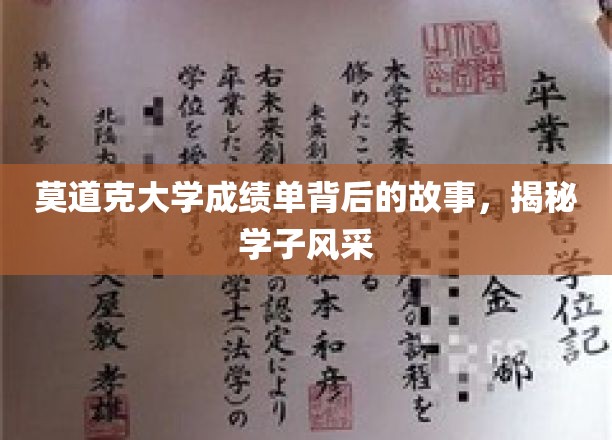 揭开莫道克大学成绩单的华丽背后，学子风采大揭秘