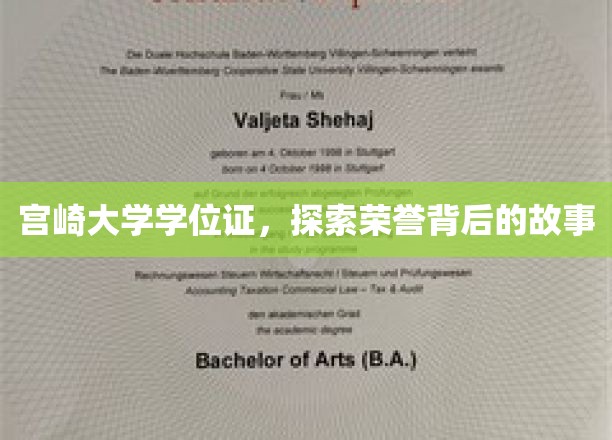 宫崎大学学位证之谜，揭开荣誉证书背后的传奇故事