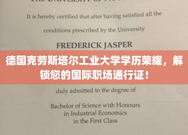 德国克劳斯塔尔工业大学学历，开启全球职场精英之旅！
