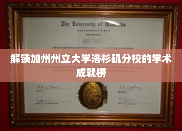 探寻加州州立大学洛杉矶分校的学术辉煌之路