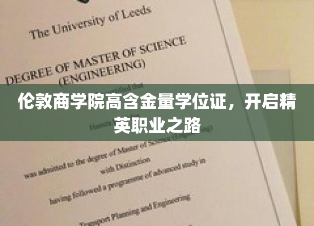 解锁精英未来，伦敦商学院高含金量学位证引领职场新篇章