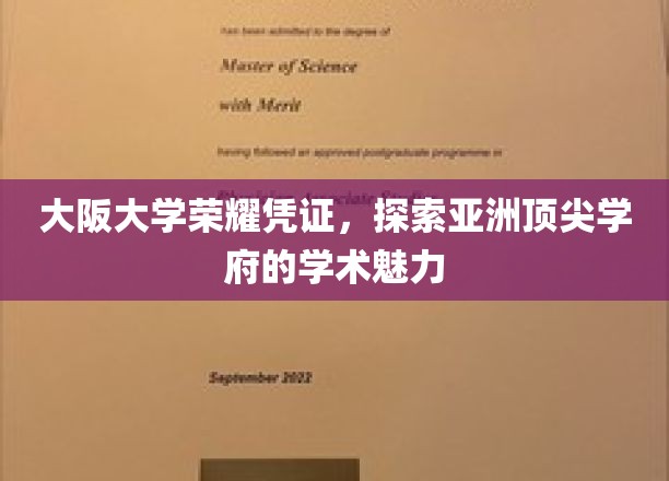 大阪大学风采独领，解码亚洲教育巅峰之谜