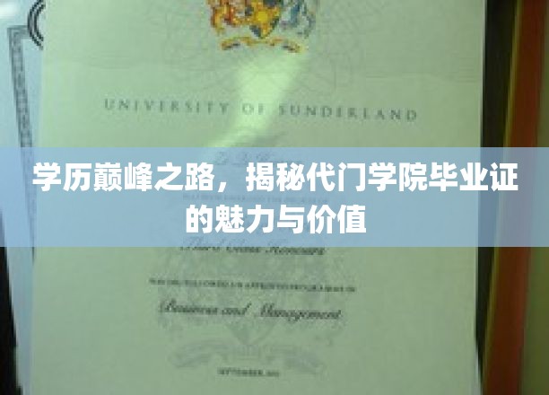 学历巅峰，揭秘代门学院证书的非凡影响力与求职优势