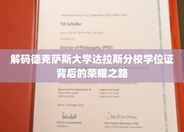 解锁德克萨斯大学达拉斯分校学位证背后的璀璨人生轨迹