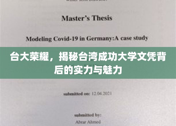 台大荣耀之光，一探台湾成功大学文凭背后的卓越魅力