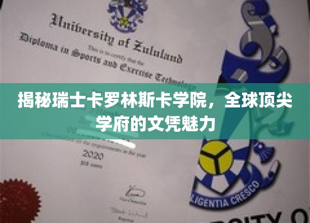揭秘瑞士卡罗林斯卡学院，全球顶尖学府的文凭魅力