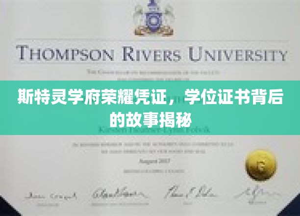 斯特灵学府荣耀凭证，学位证书背后的故事揭秘