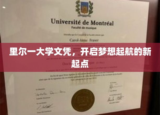 里尔一大学文凭，开启梦想起航的新起点