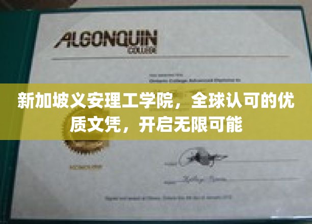 新加坡义安理工学院，国际通行证，成就非凡未来之路